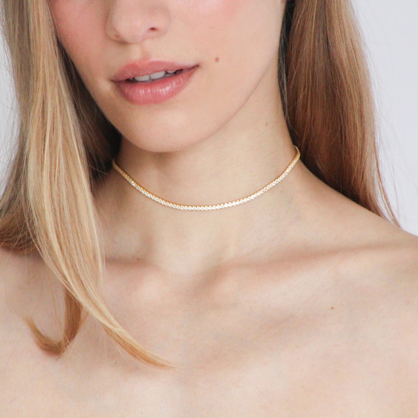 Collar Mini Tennis Gold | Alta Joyería