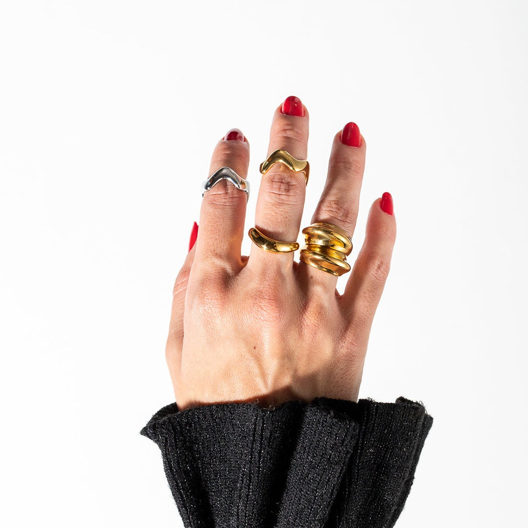 Anillo Wave Dorado