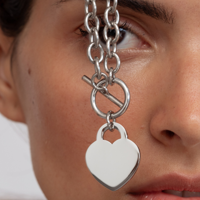 Collar Heart Silver
