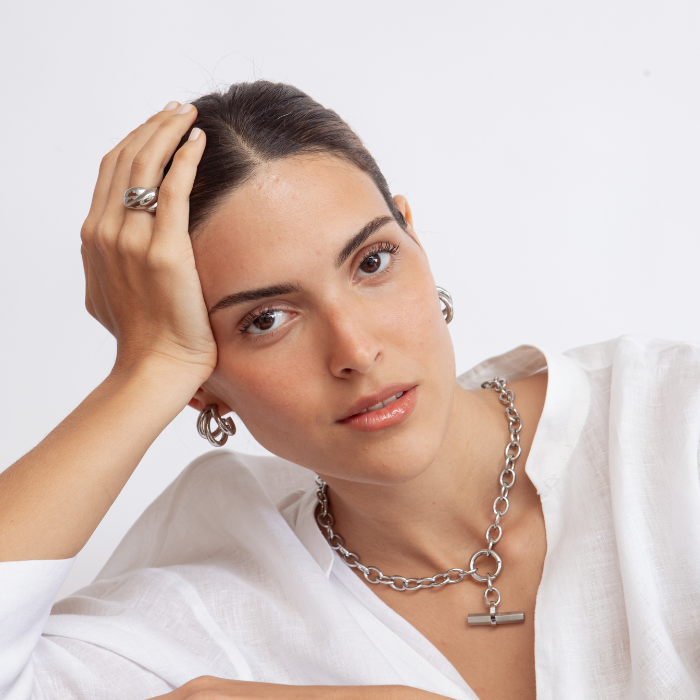 Zarcillos C Hoops Silver