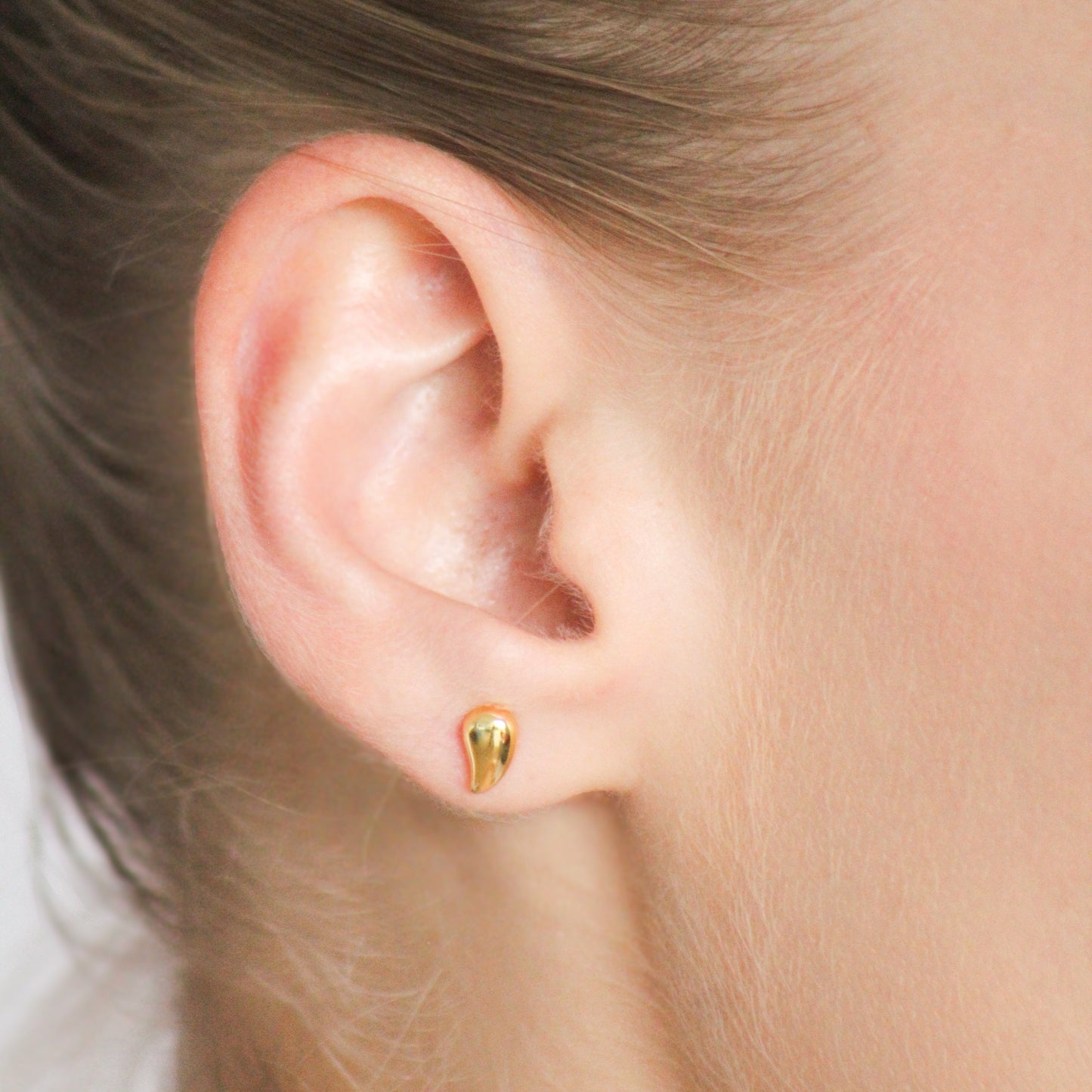 Bean Studs Gold | Alta Joyería