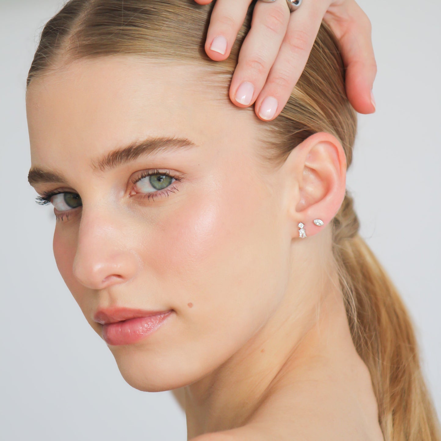 Studs Marquise Silver | Alta Joyería