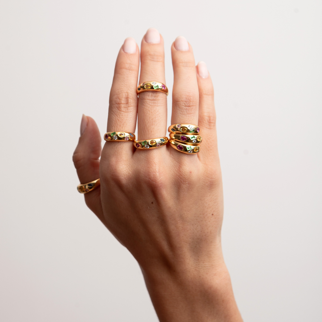 Anillo Rainbow Chunky | Alta Joyería