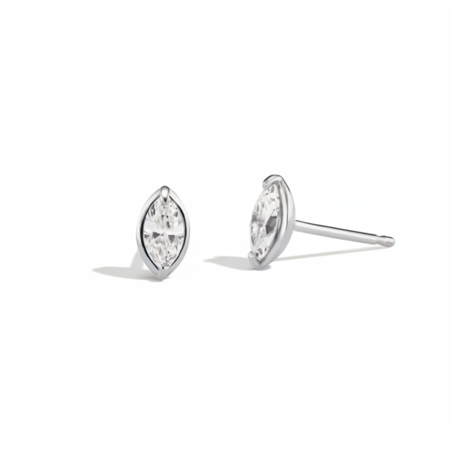 Studs Marquise Silver | Alta Joyería