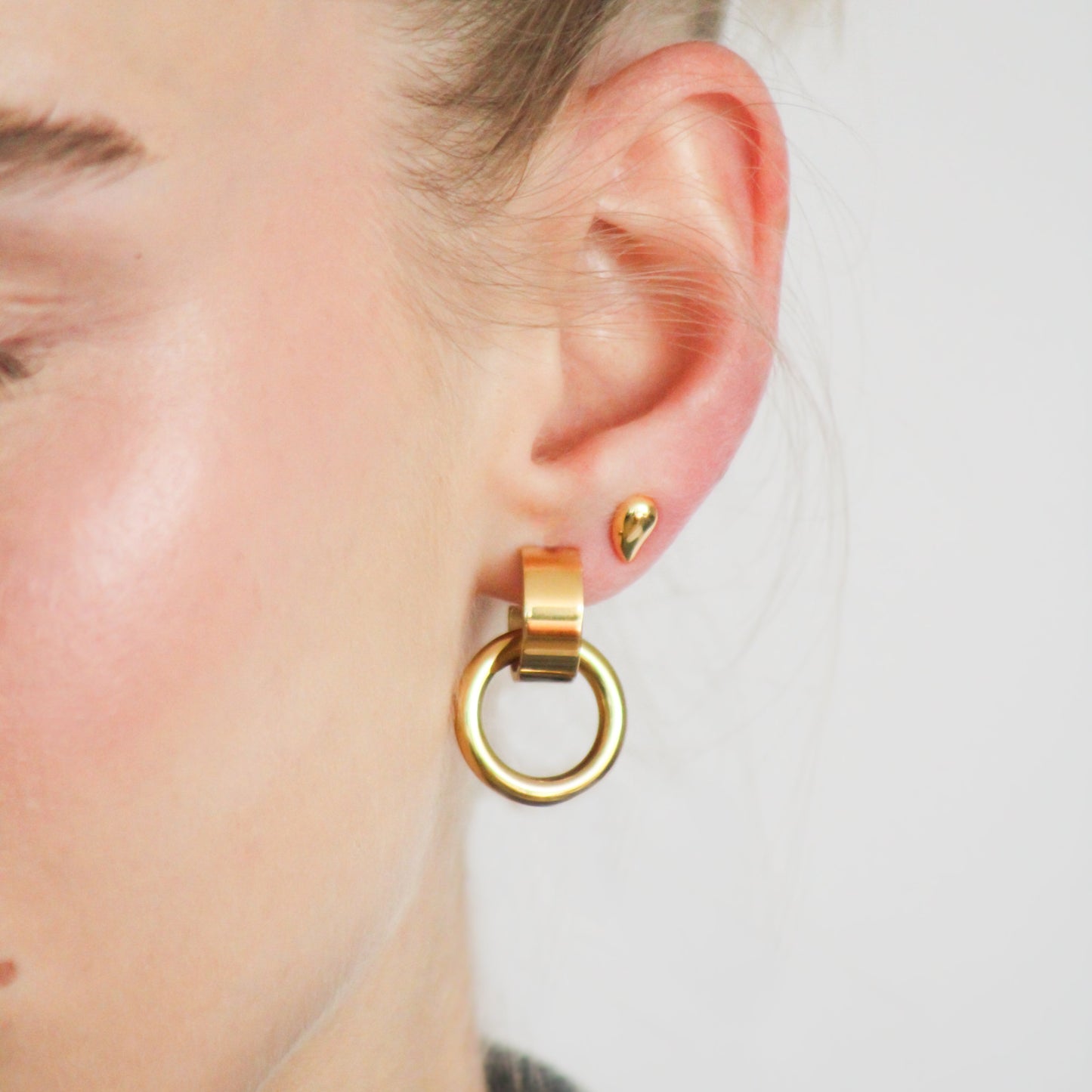 Bean Studs Gold | Alta Joyería