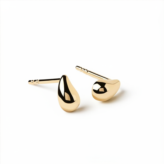 Bean Studs Gold | Alta Joyería