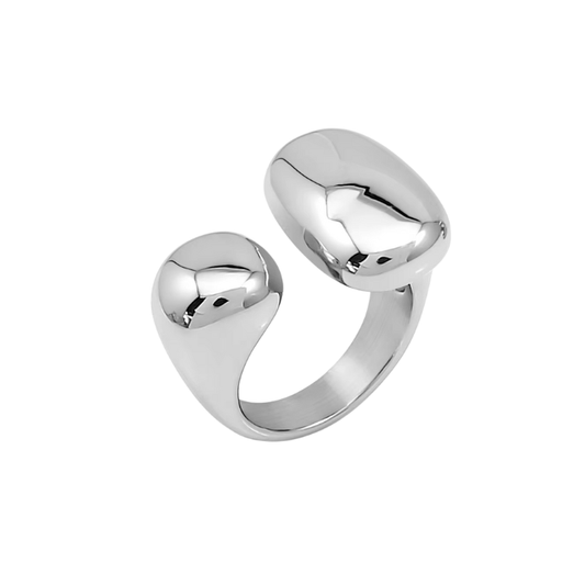 Anillo Dos Puntos Silver
