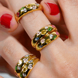 Anillo Rainbow Chunky | Alta Joyería