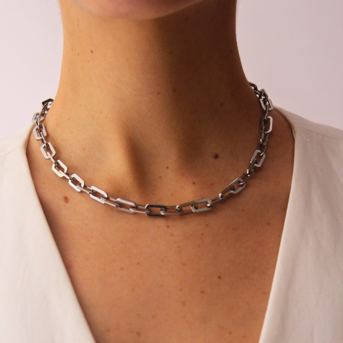 Collar Eslabones Silver