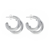 Zarcillos C Hoops Silver