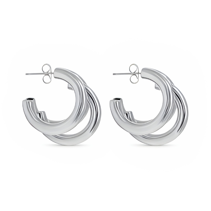 Zarcillos C Hoops Silver