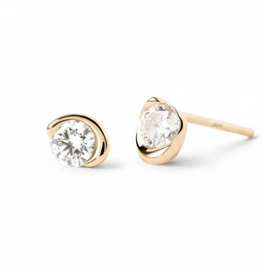 Studs Simples Gold | Alta Joyería